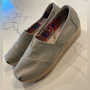 Bobs Skechers Espadrilles Wedge Canvas Slip-ons High Jinx